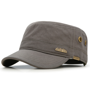 平顶帽男中老年帽子夏季时尚休闲鸭舌帽爸爸爷爷男款户外棒球帽