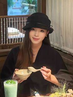 羊毛渔夫帽女秋冬赫本风高级感百搭盆帽小香风贝雷帽蝴蝶结礼帽子