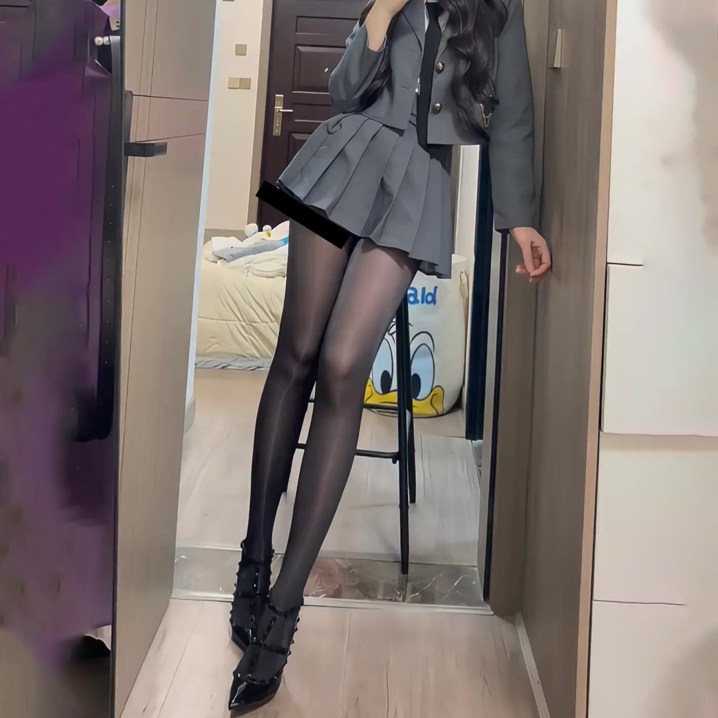 黑色高腰连裤袜女2026美腿显瘦天鹅绒打底袜日系简约百搭高弹气质
