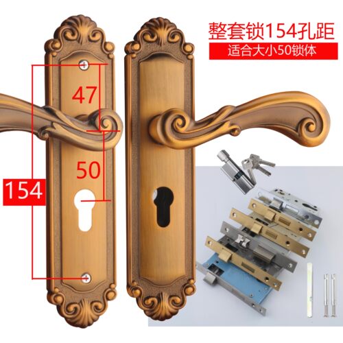 家用锁具黄古铜门锁5040/5045