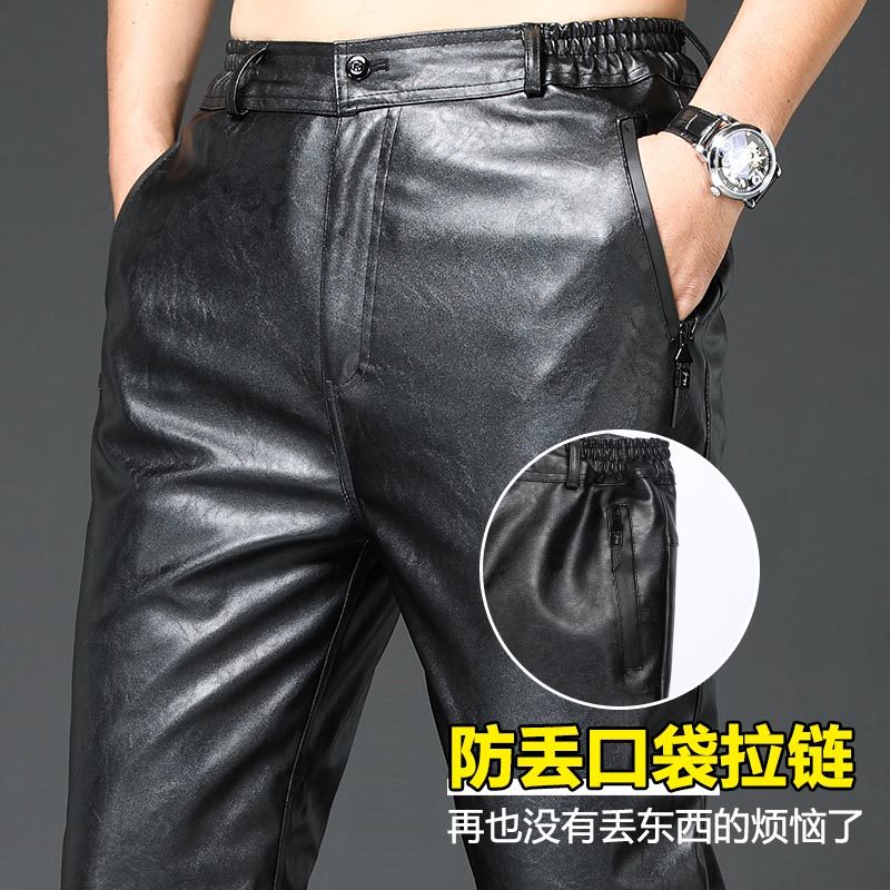 皮裤男加绒加厚摩托车骑行防风防水保暖男式男士宽松代驾外卖皮衣,男装,皮裤,淘宝优惠券,粉丝福利购,淘宝优惠卷
