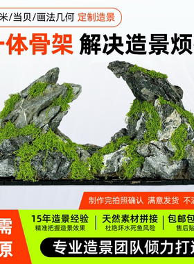 小米当贝森森LEB画法几何尼特利X45鱼缸一体造景成品骨架水草溪流