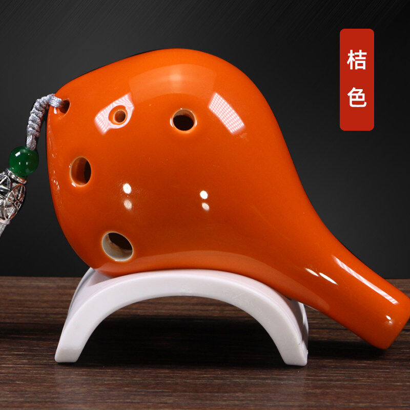 欢笛2023新款六孔陶笛AC熏烧6孔中音C调陶笛儿童学生初学入门吹奏