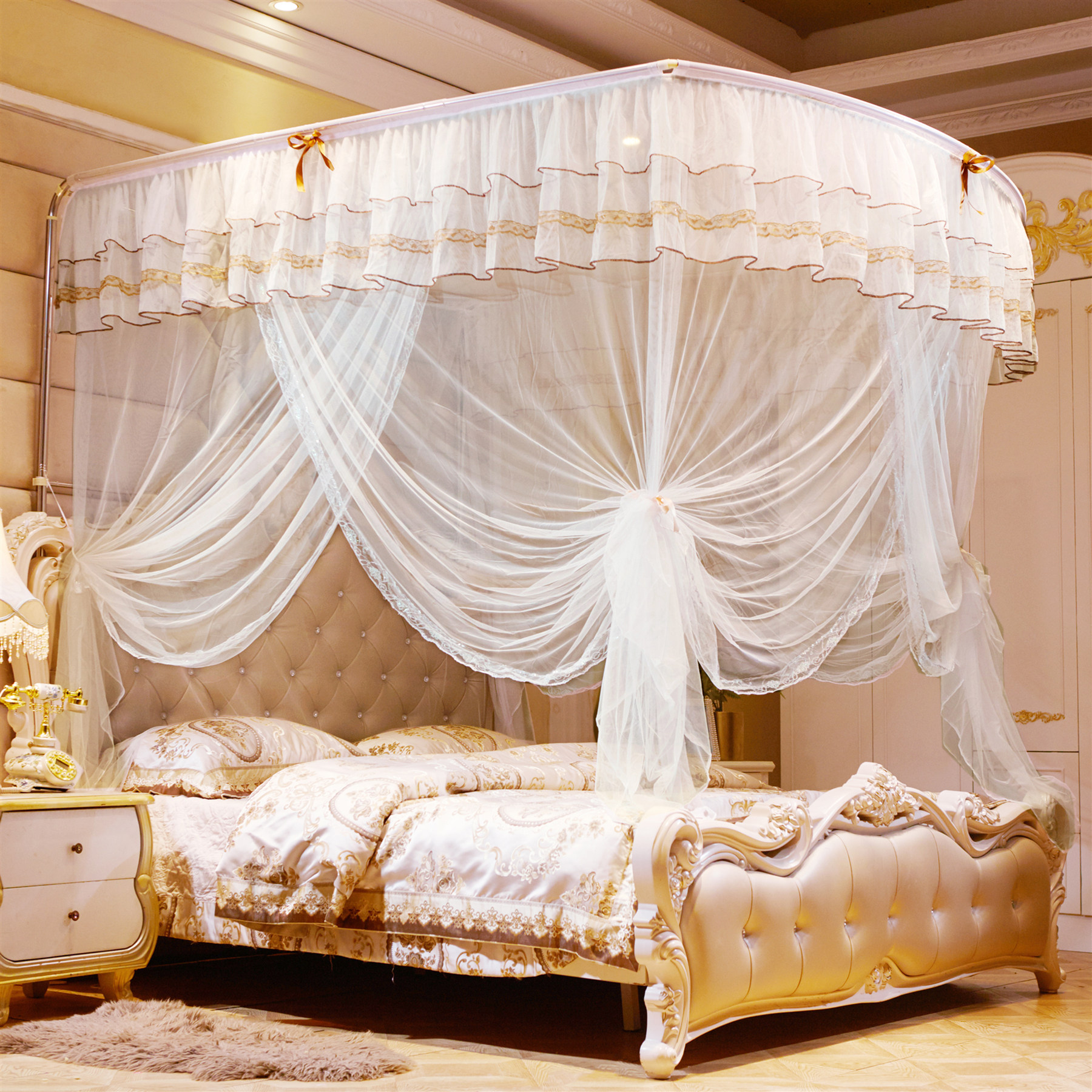 促销单买蚊帐帐纱不含不要不带支架家用单卖1.5米1.8米2米纱布u型