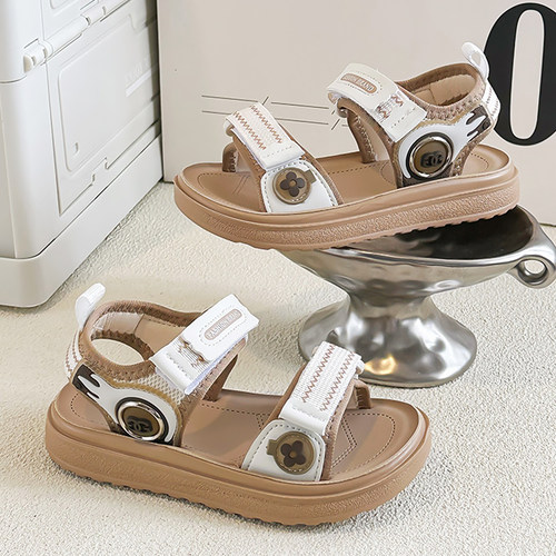 女童凉鞋2026新款夏季时尚儿童公主鞋防滑女孩沙滩凉拖软底中大童