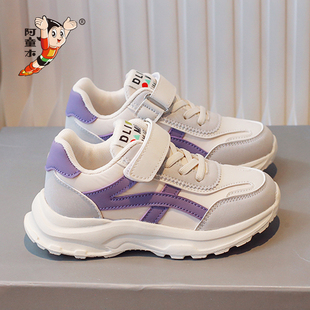 运动鞋 女皮面轻便跑步鞋 2025秋季 儿童软底老爹鞋 新款 阿童木女童鞋