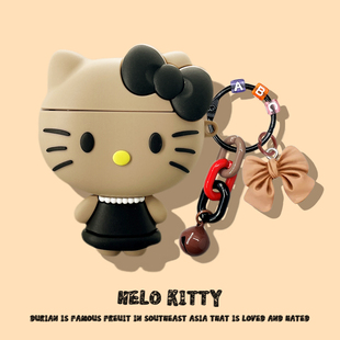 OPPOencofree4保护套oppo enco air4pro保护壳free3蓝牙耳机套clip盒air4i硅胶软壳可爱黑裙子KT壳air2pro女