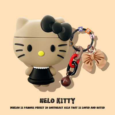 适用漫步者Edifier花再ZERO AIR无线蓝牙耳机套EDF200103硅胶软漫步者Lolli Pro2保护套黑裙子凯蒂猫保护壳2s