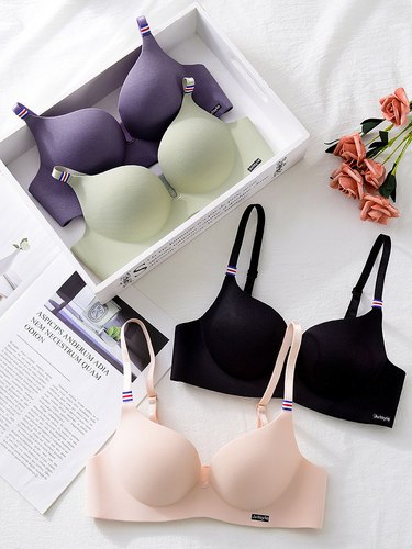 一片式无痕少女风防下垂套装内衣