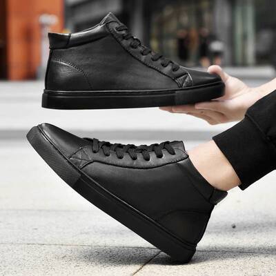 真皮高帮板鞋休闲冬季