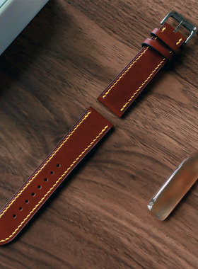 HIBBERS比利时手工真皮表带定制适用于苹果Apple Watch帝陀沛纳海