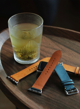 HIBBERS手工真皮表带定制适用于苹果手表Apple Watch ultra表带