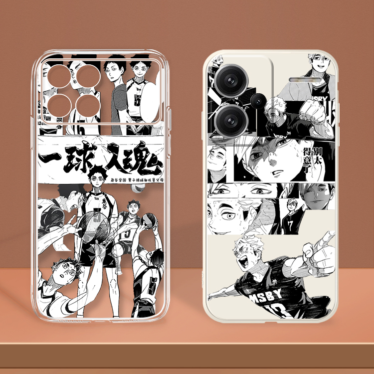 飞吧排球少年漫画周边适用Redmi红米K70Pro K70E K60至尊K50Ultral K40s定制Note14Pro+/13/12Turbo/11手机壳