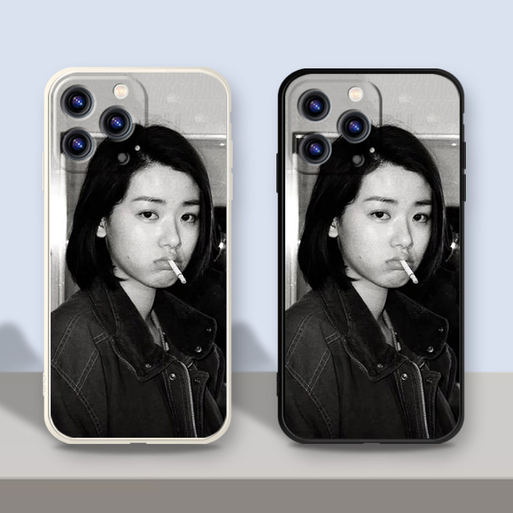 ins冷淡风吸烟女孩高冷复古Avatar人物之泪适用iPhone苹果15 pro max小众14 plus 13/12/11/mini XR XS手机壳 - 实物图