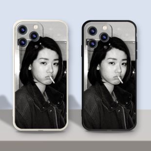 ins冷淡风吸烟女孩高冷复古Avatar人物之泪适用iPhone苹果15 pro max小众14 plus 13/12/11/mini XR XS手机壳