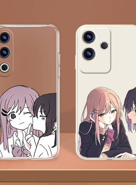 安达与岛村樱抱月适用OPPO一加Ace3/2v Realme13/12Pro+真我GT6/GT5/Neo6/5/SE V50 K12 K11透明防摔软手机壳