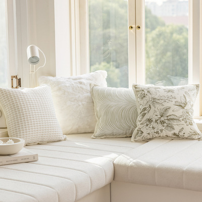 奶油沙发抱枕套ins风北欧现代简约客厅装饰靠枕床头靠垫床上腰靠