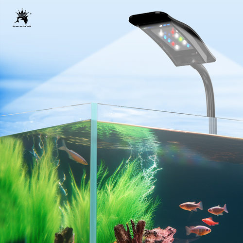 迷你鱼缸灯 调光USB观赏鱼灯 跨境5V水族LED 欧美英规新水草夹灯