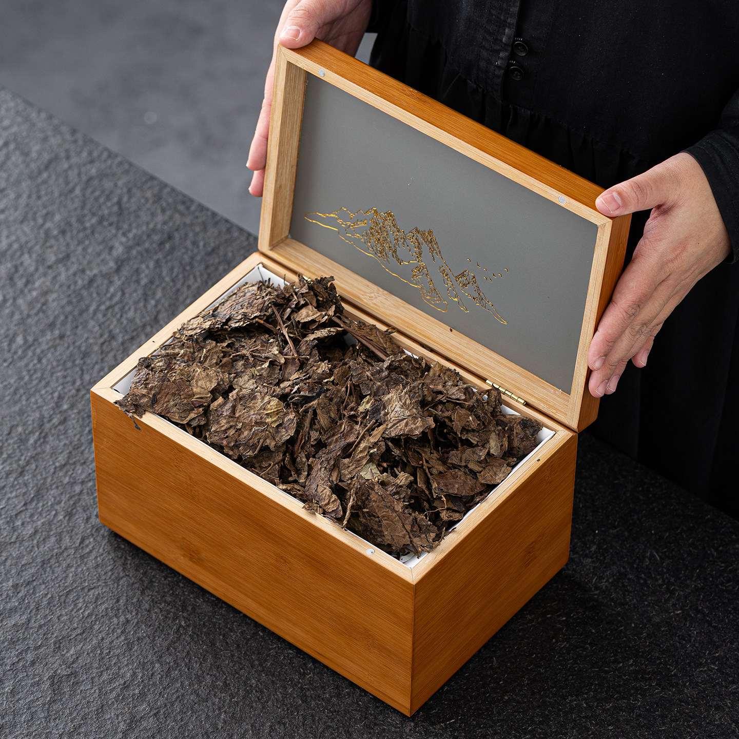 高档散茶包装盒空礼盒通用古树红茶白牡丹生普洱茶收纳盒竹盒批发