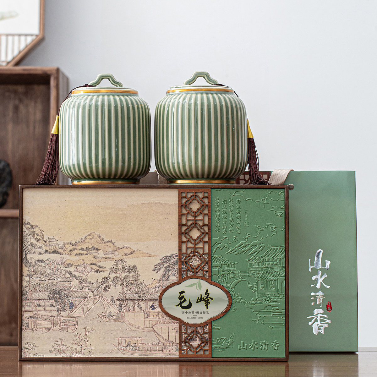 黄山毛峰礼盒空盒专版茶叶礼品盒图片