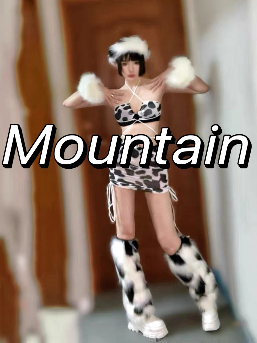 夜店B组巡场GOGO套装粉色奶牛DS演出服性感女团酒吧蹦迪bgo舞台装