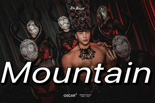 定制高端舞台演出服百老汇牛角满钻头饰夜店酒吧女gogo派对作秀