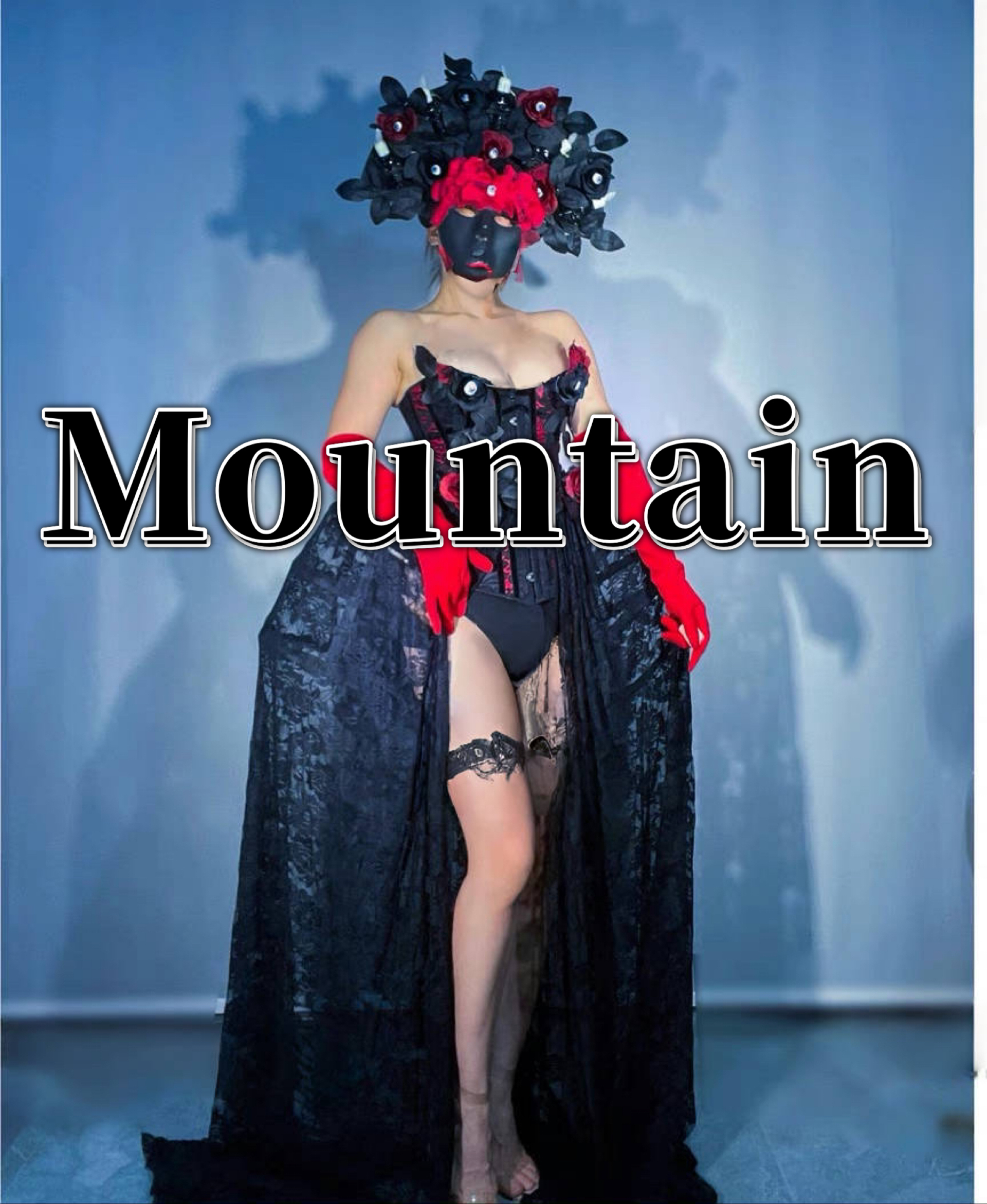 定制舞美设计万圣节黑色蕾丝暗黑系玫瑰艺姬风gogo酒吧演出服