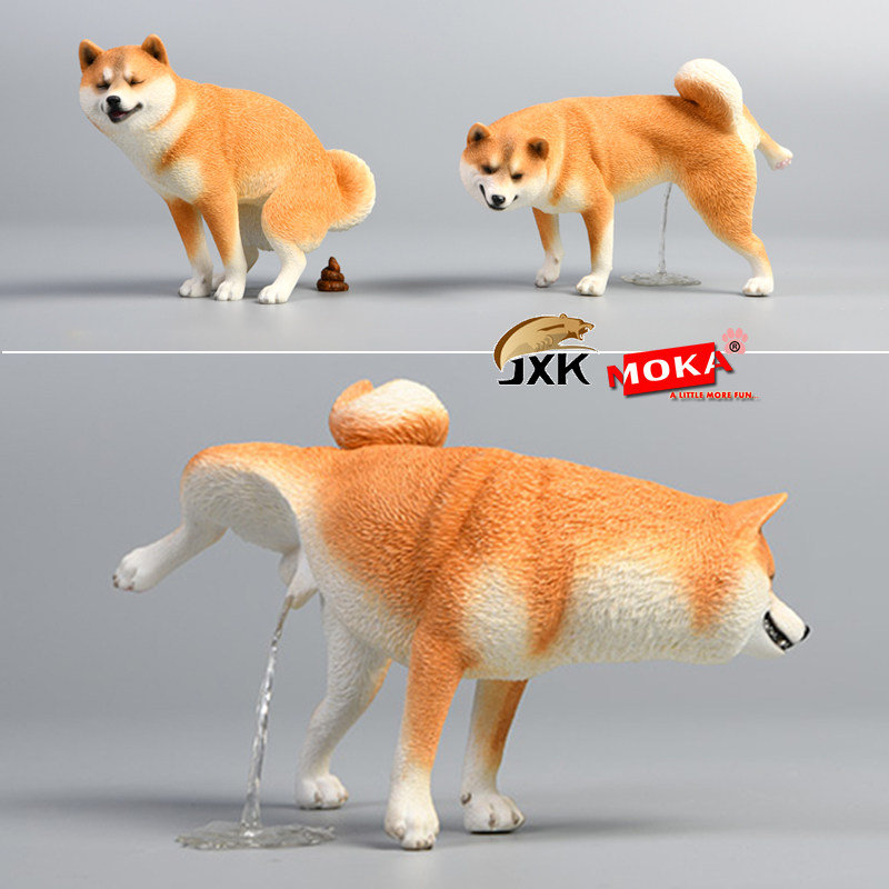 【jxk】官方正品 沙雕系列 柴犬  尿尿便便 恶搞模型手办创意摆件