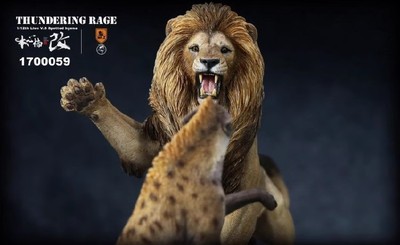 MR.Z正品非洲雄狮斑鬣狗模型