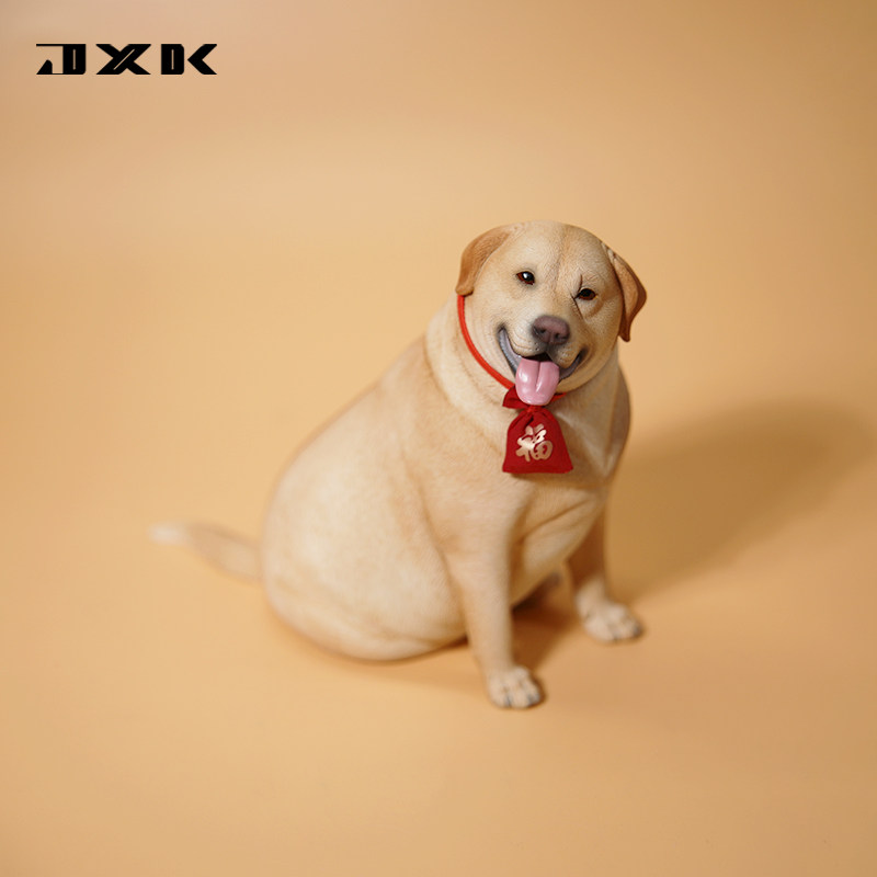 【jxk】官方 1/6 拉不拉猪网红肥胖拉布拉多福袋宠物狗犬模型摆件