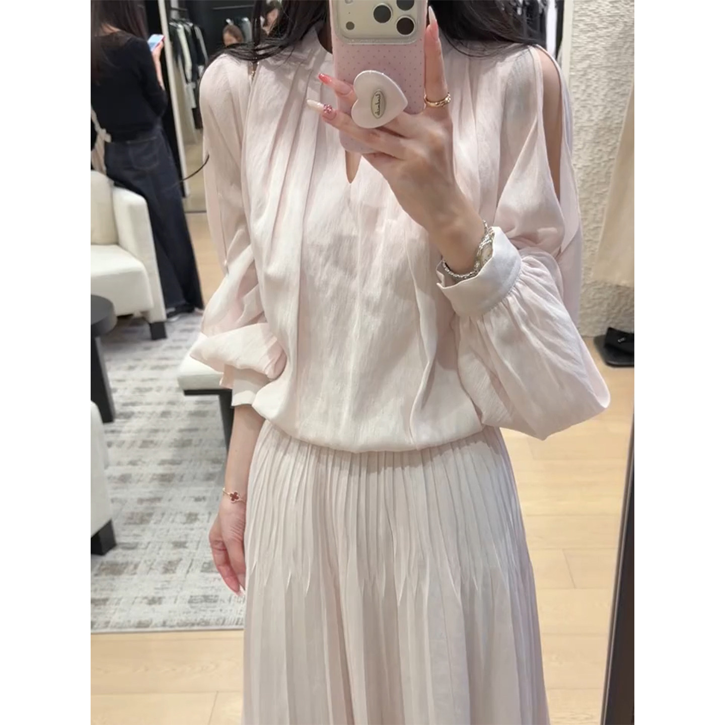 法式气质粉色连衣裙子女夏季2026新款巨好看独特漂亮绝美套装长裙