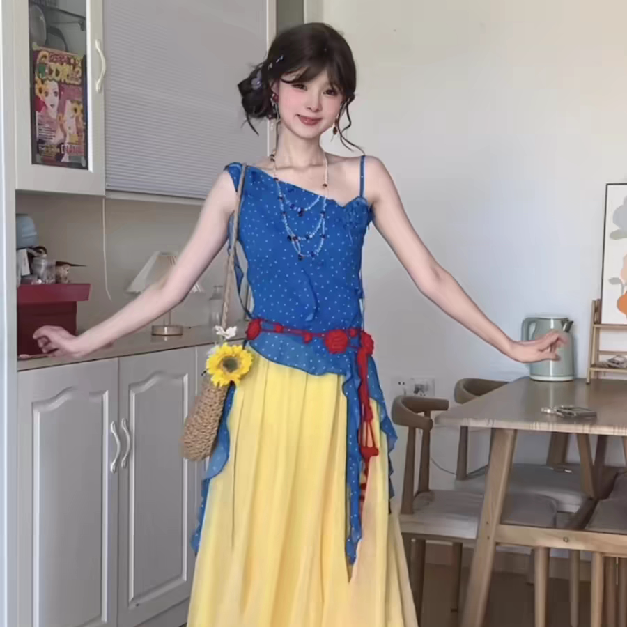 2026初夏巨好看独特漂亮套装裙白雪公主风连衣裙子穿搭女夏