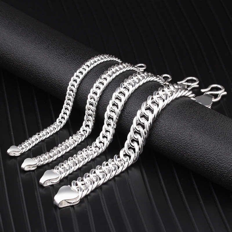 古巴纯银手链S999银手饰