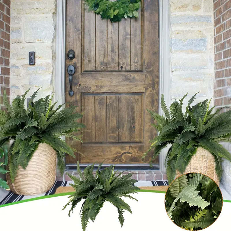 仿真植物蕨类特大波斯叶墙面装饰配草模拟花挂壁人造植物波士顿蕨