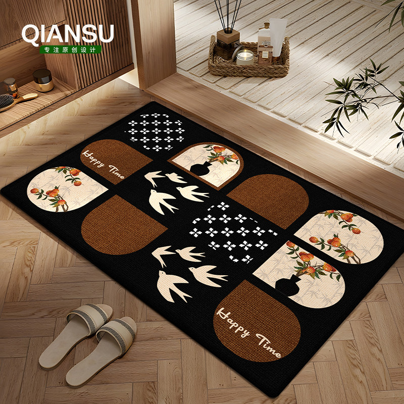 复古卫生间地垫浴室吸水脚垫防滑门口垫子厕所门垫洗手间地毯加厚,居家布艺,家用脚垫,淘宝优惠券,粉丝福利购,淘宝优惠卷