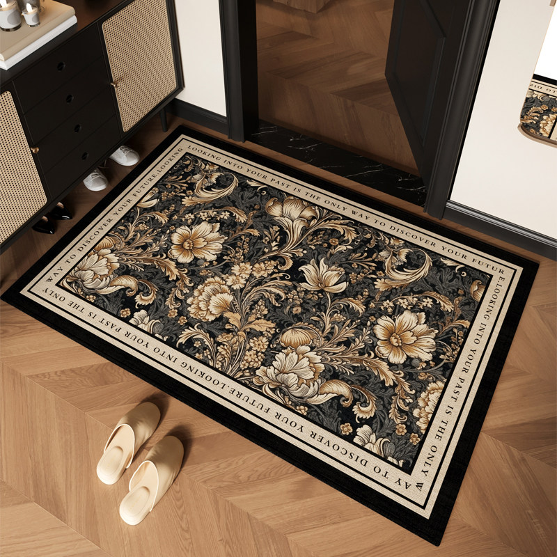 入户门地垫复古轻奢高级感进门脚垫防滑耐脏免洗可擦门口家用垫子,居家布艺,入户地垫,淘宝优惠券,粉丝福利购,淘宝优惠卷