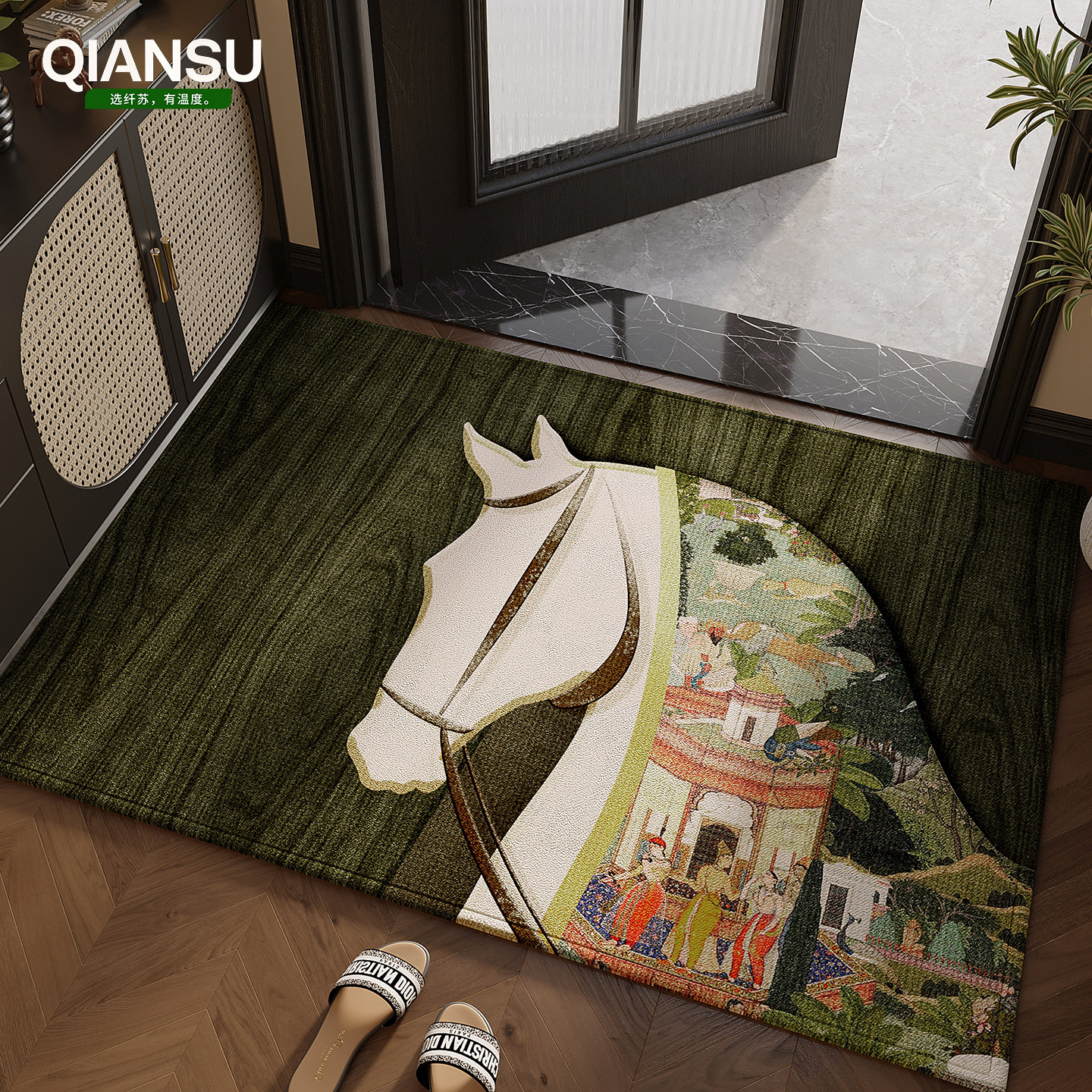 入户门地垫2026马年新款门垫高级防滑脚垫门口地毯可裁剪免洗可擦,居家布艺,入户地垫,淘宝优惠券,粉丝福利购,淘宝优惠卷