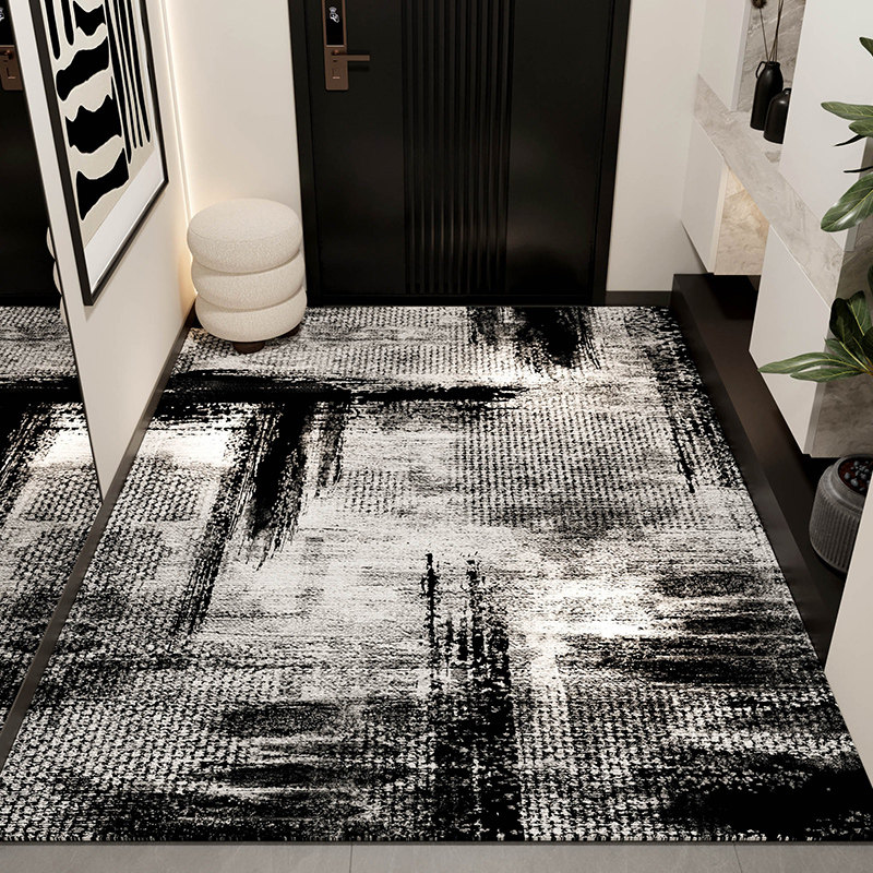 高级黑色入户门地垫新款门口地毯家用脚垫可裁剪客厅入门防滑进门,居家布艺,入户地垫,淘宝优惠券,粉丝福利购,淘宝优惠卷