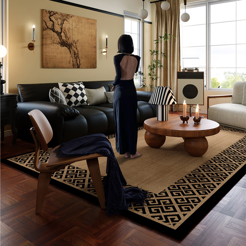 高级中古风地毯客厅茶几沙发地垫卧室新款复古大厅防水耐脏免洗可,居家布艺,地毯,淘宝优惠券,粉丝福利购,淘宝优惠卷