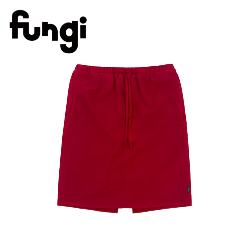 官方Fungi*红色直筒抽绳休闲裙*