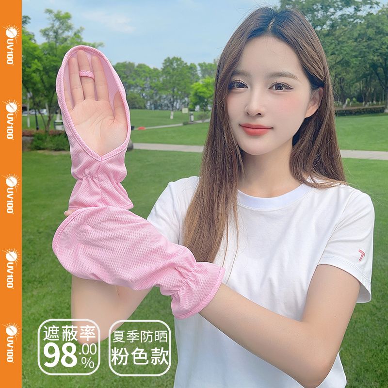 夏季防晒手套女防紫外线公主风薄款露指短款袖套开车户外骑行防滑