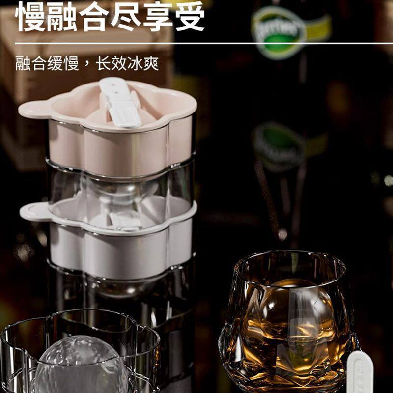 家用冻冰块圆球制作器硅胶模具冰球模具冰格威士忌厨房专用方块