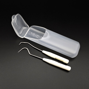 不锈钢随身牙签便携医用剔牙神器勾牙针金属剔牙钩小号收纳盒旅行