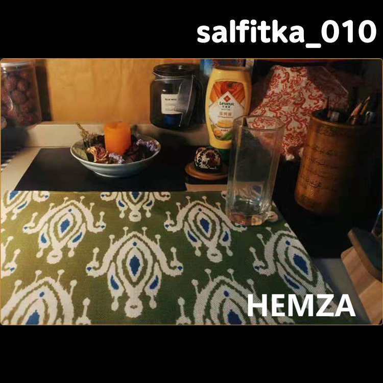 Hemza布艺艾特莱斯花纹棉麻隔热垫餐杯垫餐桌垫盘垫茶垫西餐垫