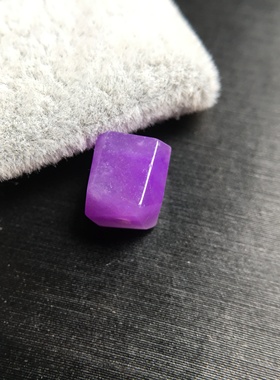 天然南非舒俱来老料粉紫色方糖四棱单颗油润玉化冰透
