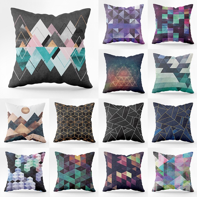 Abstract geometric print pillowcase sofa car cushion cover|msdalam kategori rumah Fabrik, bantal/bantal - dari Buy2taobao.com untuk memberikan perkhidmatan ejen Taobao profesional membeli