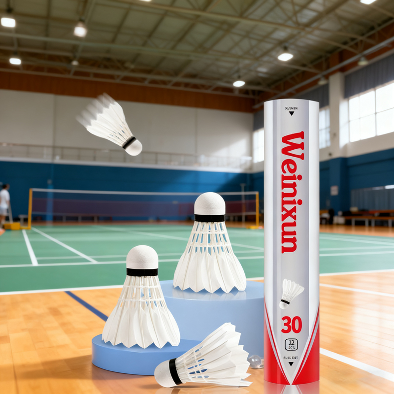 威尼逊羽毛球正品初级练习娱乐训练球成人学生业余羽毛球桶装12只