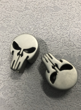 无极钛合金tc21数控骷髅头吊坠征服者吊坠刀坠装饰中微子吊坠