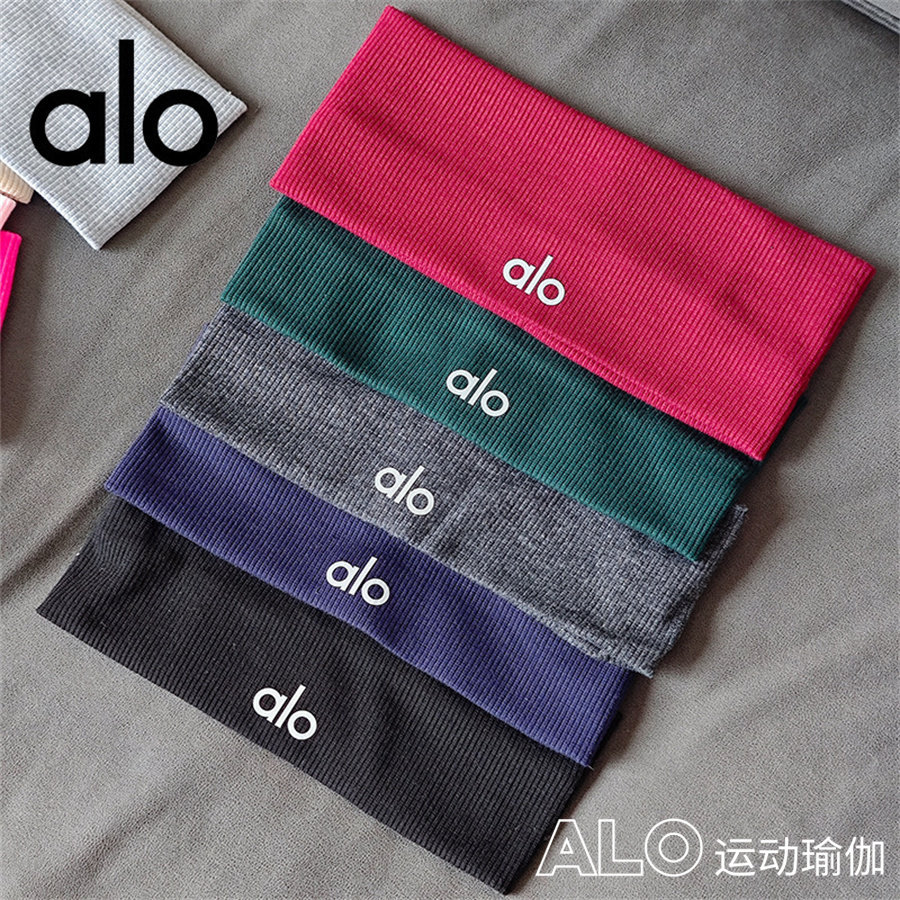 美国纯棉瑜伽发带纯色宽头带户外运动弹力防滑止汗头带针织发带