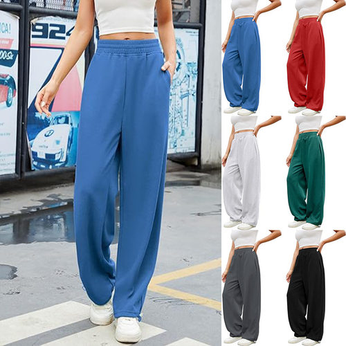 Wide Leg Fleece Sweatpants for Women 秋冬季宽松休闲女运动裤